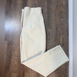 Zara Cream High-Waist Trousers